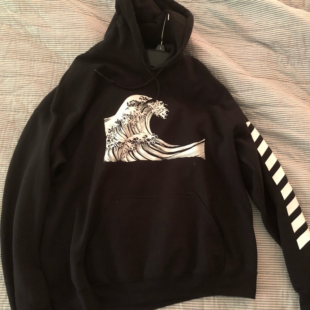Black wave emoji sweatshirt